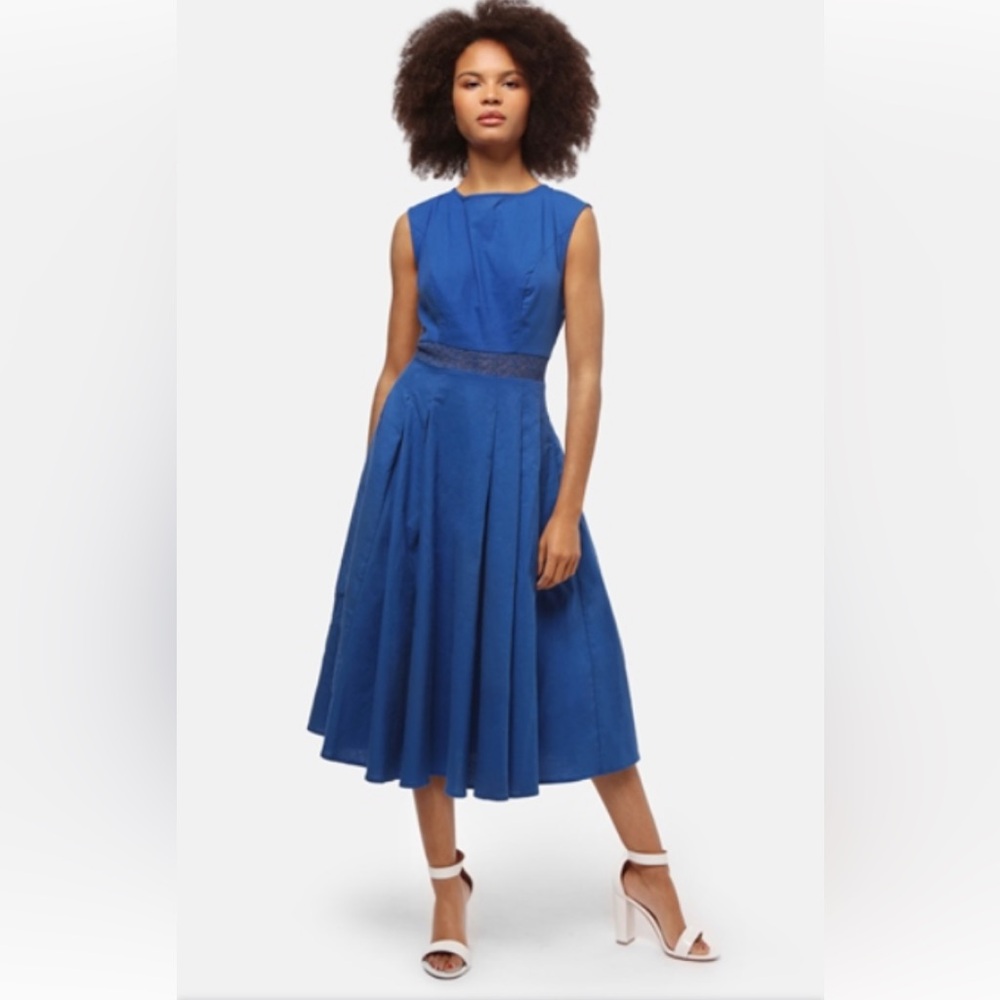 Collectif Blue Astrid Dress - Picture 4 of 5